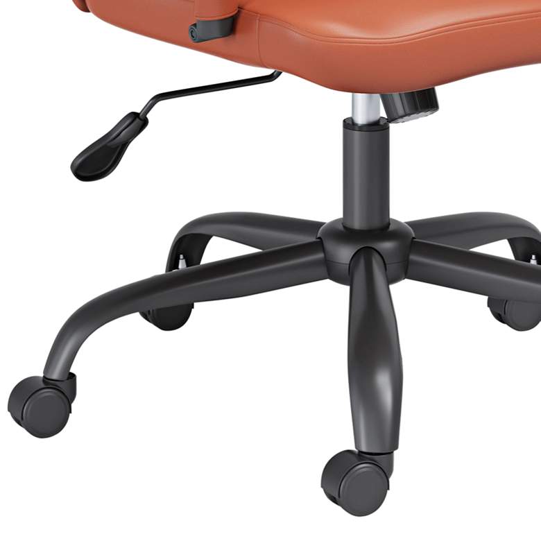 Image 5 Primero Caramel Orange Faux Leather Adjustable Office Chair more views