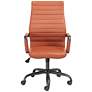 6_Primero Caramel Orange Faux Leather Adjustable Office Chair more views