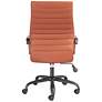 Primero Caramel Orange Faux Leather Adjustable Office Chair in scene