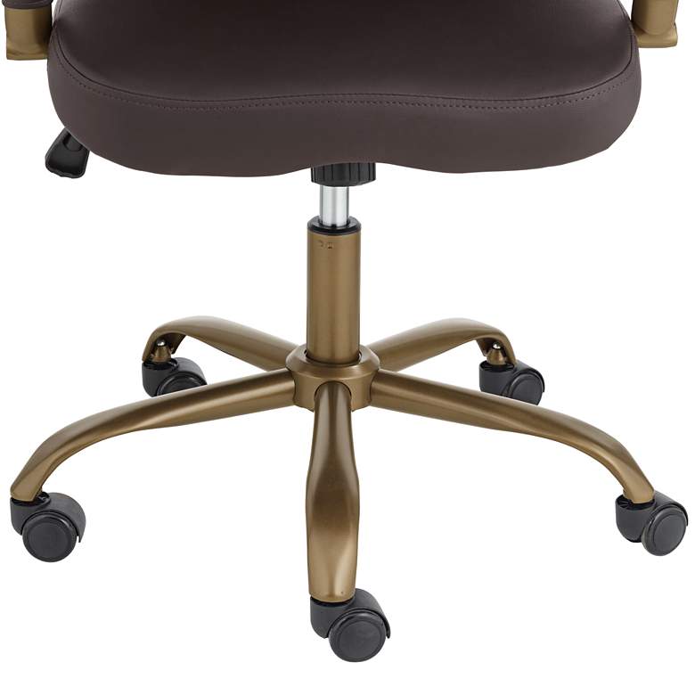 Image 6 Primero Espresso Faux Leather Adjustable Office Chair more views