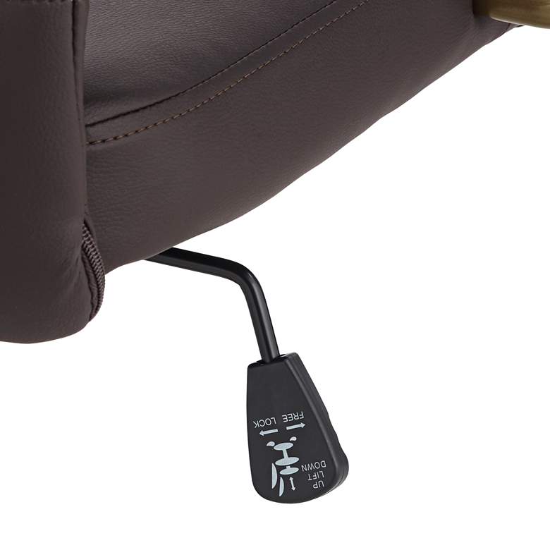 Image 7 Primero Espresso Faux Leather Adjustable Office Chair more views