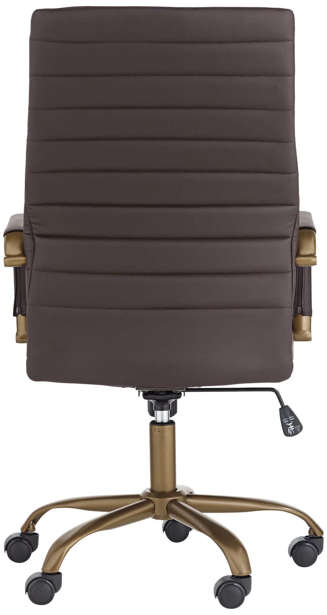 Primero Espresso Faux Leather Adjustable Office Chairs Set of 2