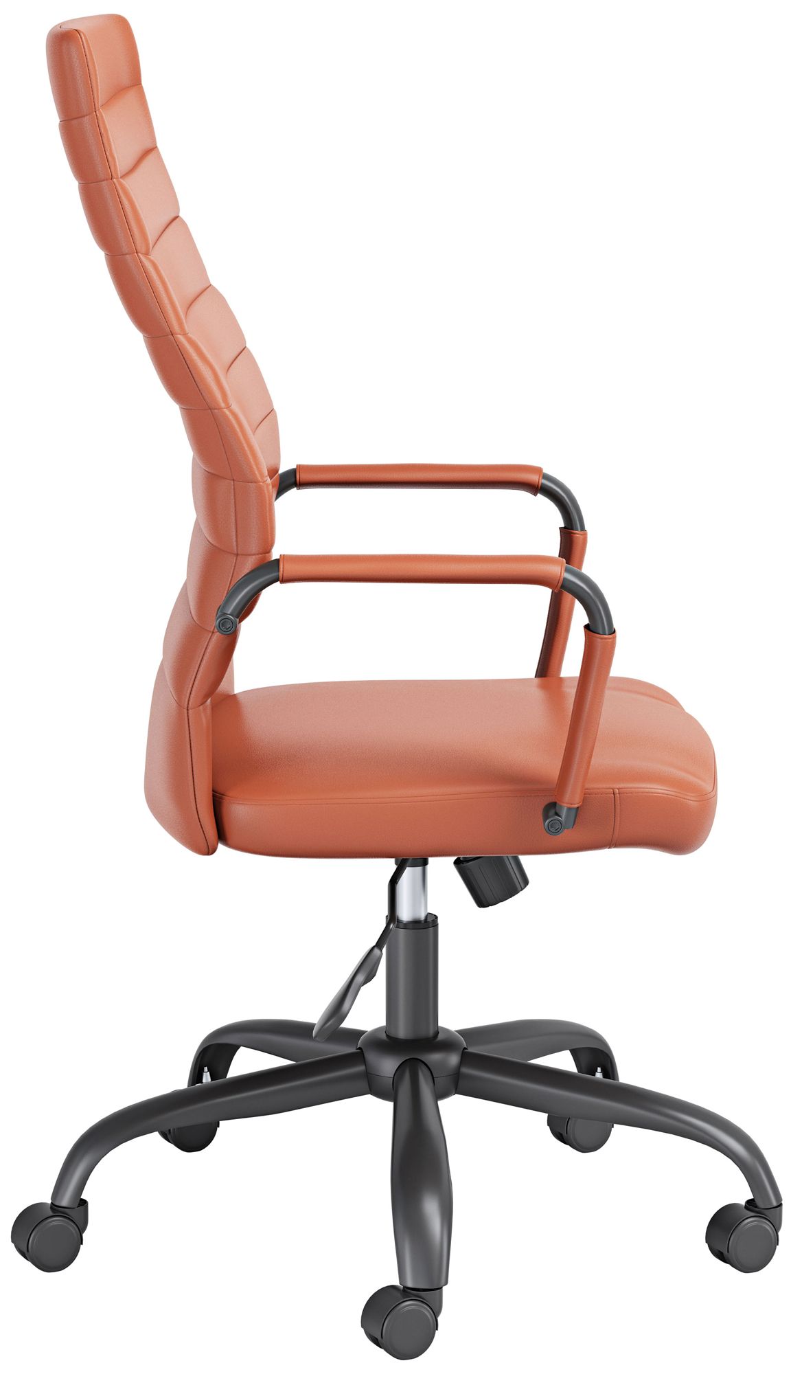 Image 6 Primero Orange Faux Leather Adjustable Office Chairs Set of 2 more views