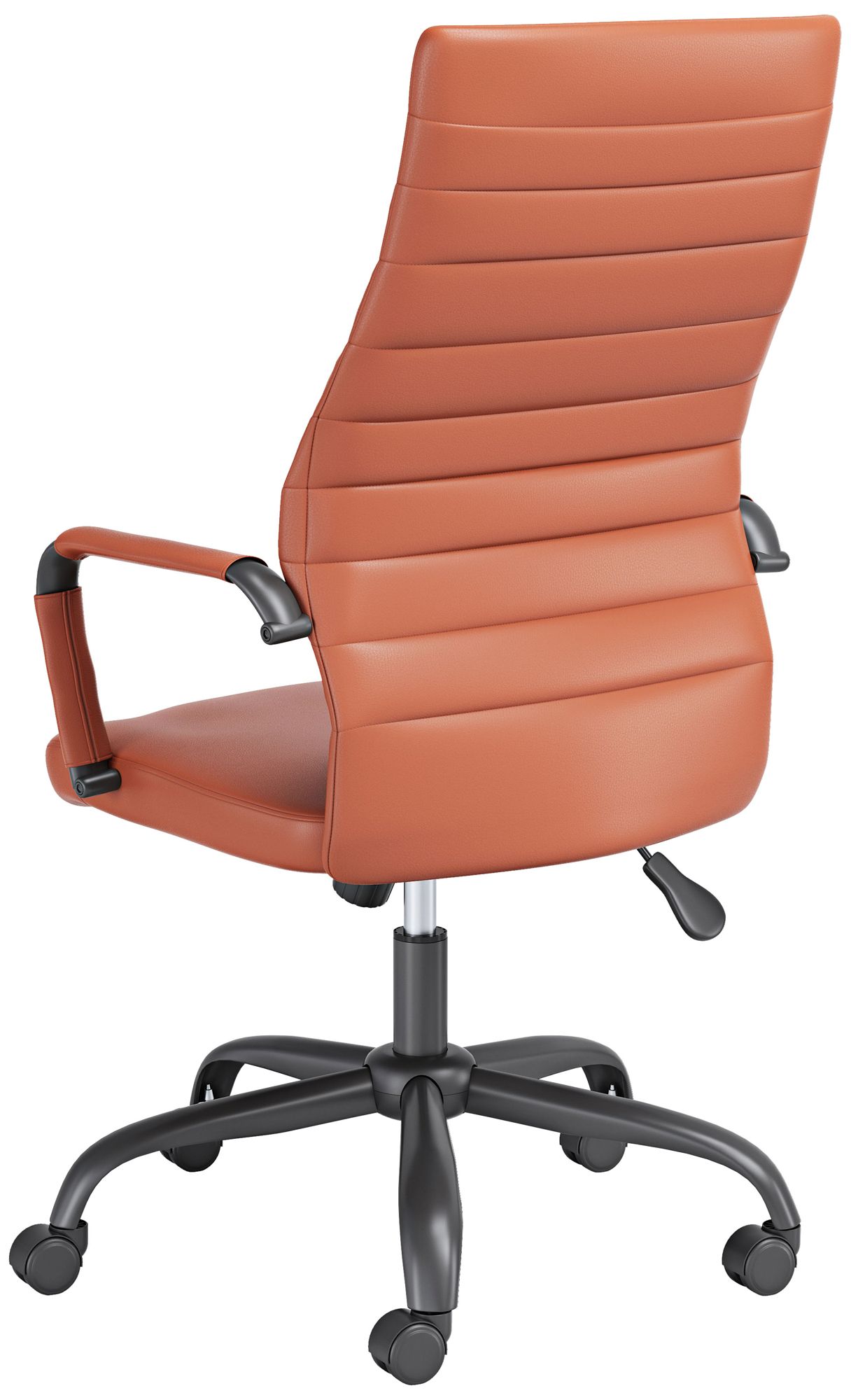Image 7 Primero Orange Faux Leather Adjustable Office Chairs Set of 2 more views