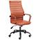 Primero Red Clay Faux Leather Adjustable Office Chair