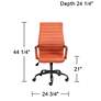 Primero Red Clay Faux Leather Adjustable Office Chair in scene