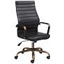 3_Primero Vintage Black Faux Leather Adjustable Office Chair