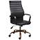 Primero Vintage Black Faux Leather Adjustable Office Chair