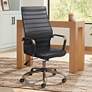 2_Primero Vintage Black Faux Leather Adjustable Office Chair