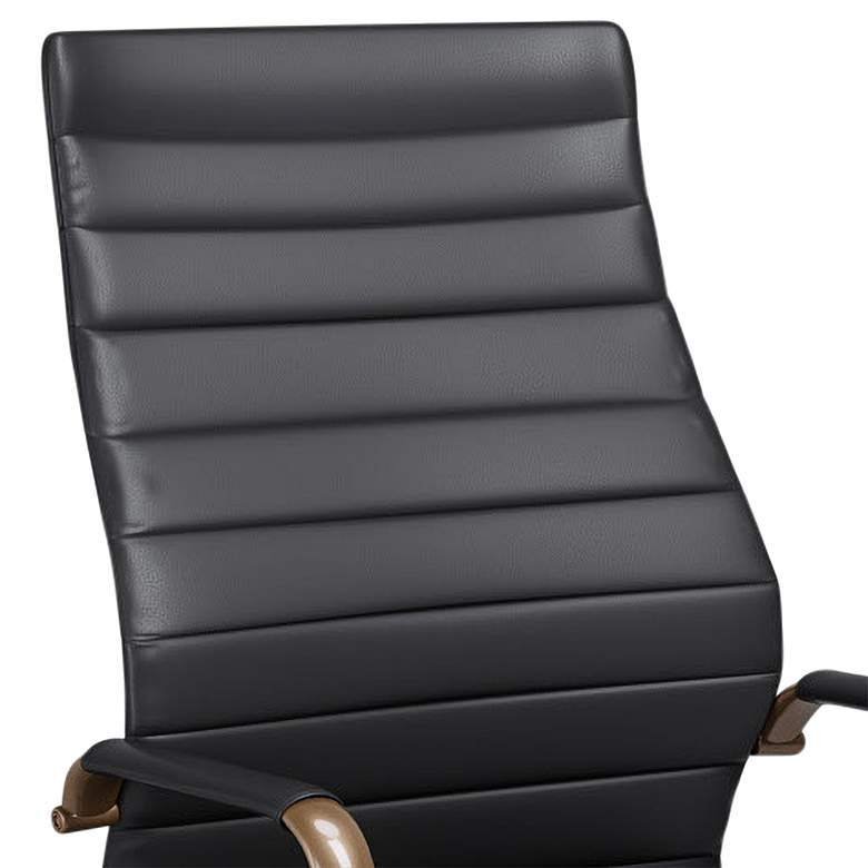 Image 4 Primero Vintage Black Faux Leather Adjustable Office Chair more views