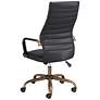 Primero Vintage Black Faux Leather Adjustable Office Chair in scene