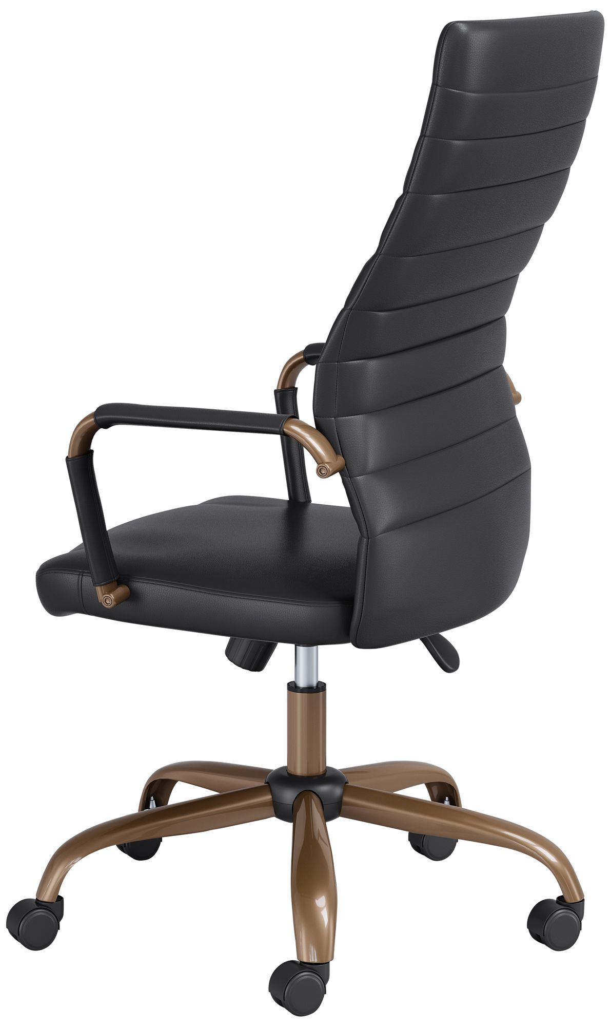Primero Vintage Black Faux Leather Adjustable Office Chair in scene