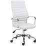 3_Primero White Faux Leather Adjustable Office Chair