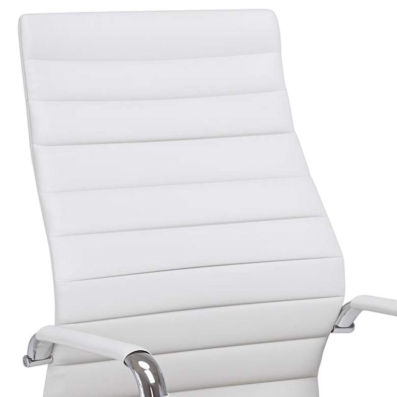 Image 4 Primero White Faux Leather Adjustable Office Chair more views