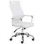 5_Primero White Faux Leather Adjustable Office Chair more views