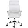 6_Primero White Faux Leather Adjustable Office Chair more views