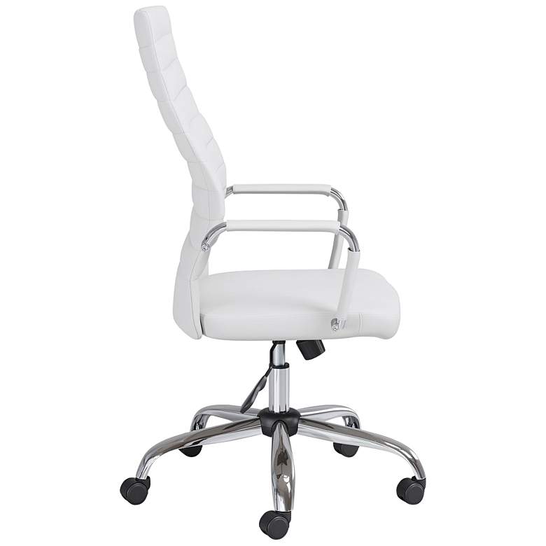 Image 7 Primero White Faux Leather Adjustable Office Chair more views