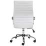 Primero White Faux Leather Adjustable Office Chair in scene