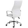 Primero White Faux Leather Adjustable Office Chair in scene