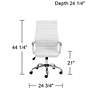 Primero White Faux Leather Adjustable Office Chair in scene
