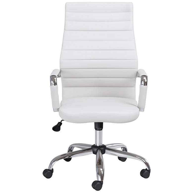Image 4 Primero White Faux Leather Adjustable Office Chairs Set of 2 more views