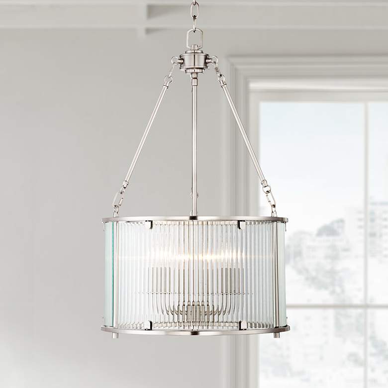 Image 1 Primm 17 1/4" Wide Brushed Nickel Pendant Light