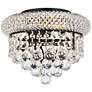 2_Primo 10" Wide Black with Crystal Ceiling Light