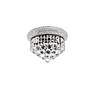 Primo 10" Wide Black with Crystal Ceiling Light