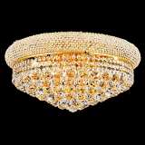 Primo 10-Light  Royal Cut Crystal and Gold Ceiling Light