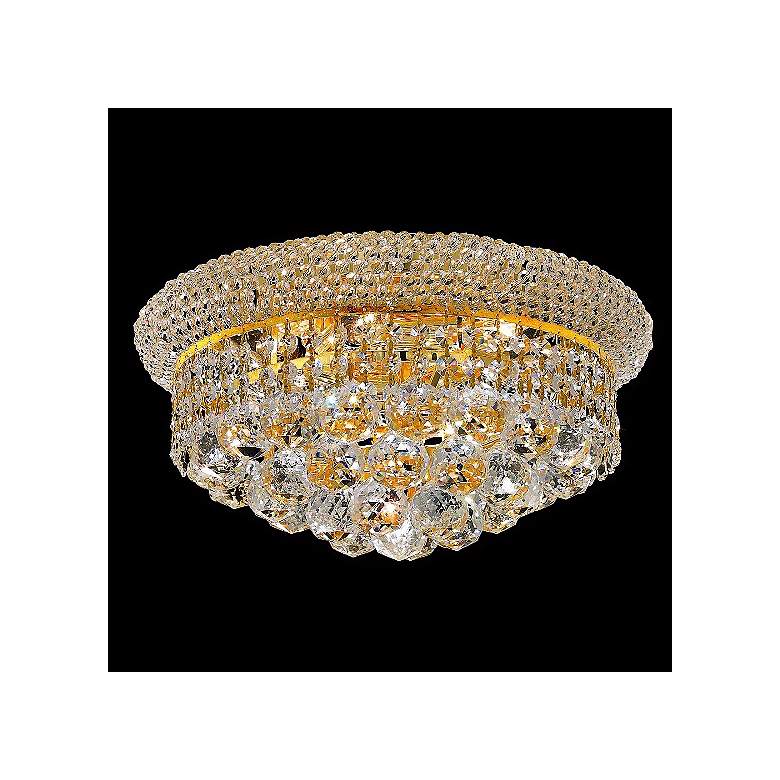 Image 1 Primo 14 inch Wide 6-Light Gold and Royal Cut Crystal Ceiling Light