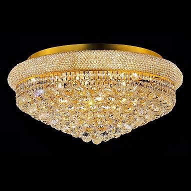 Primo 15-Light  Royal Cut Crystal and Gold Ceiling Light