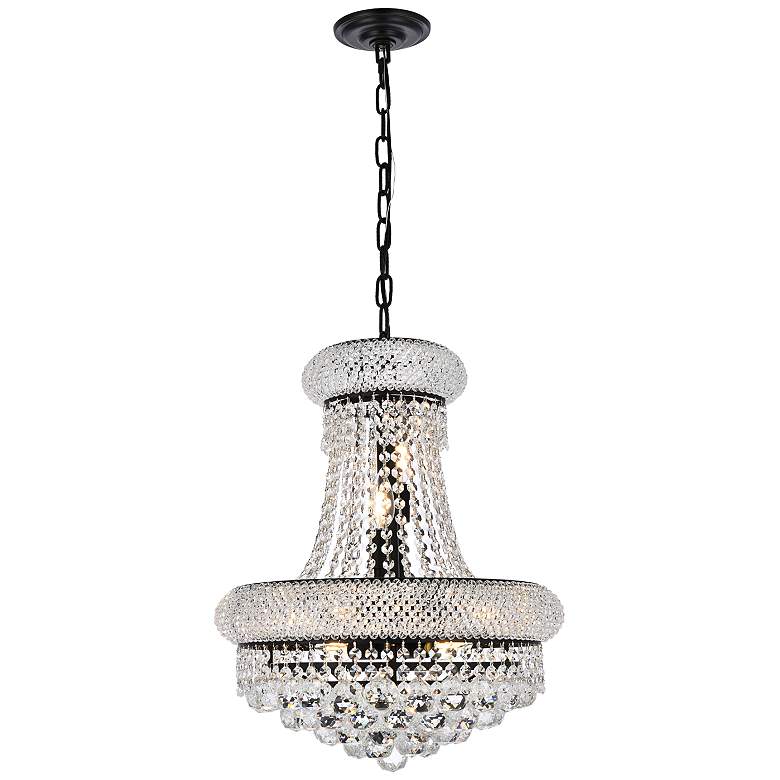 Image 2 Primo 16" Wide Black and Crystal Pendant Light