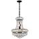 Primo 16" Wide Black and Crystal Pendant Light