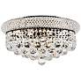 1_Primo 16" Wide Black with Clear Crystal Ceiling Light