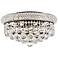 Primo 16" Wide Black with Clear Crystal Ceiling Light