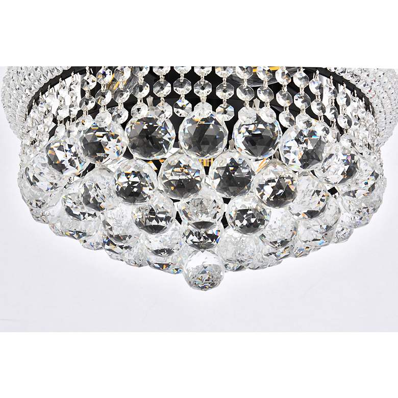 Image 4 Primo 16" Wide Black with Clear Crystal Ceiling Light more views