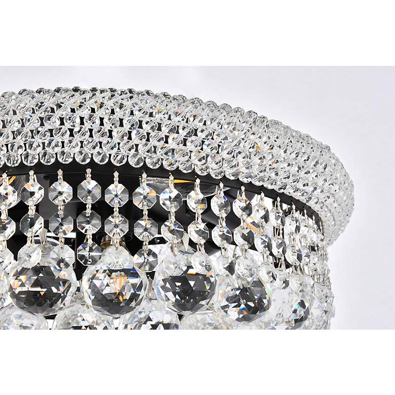 Image 6 Primo 16" Wide Black with Clear Crystal Ceiling Light more views