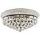 Primo 20" Wide Black and Clear Crystal Ceiling Light