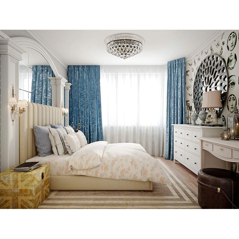 Image 2 Primo 20" Wide Black and Clear Crystal Ceiling Light more views