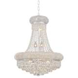 Primo 20&quot; Wide Chrome Crystal Chandelier