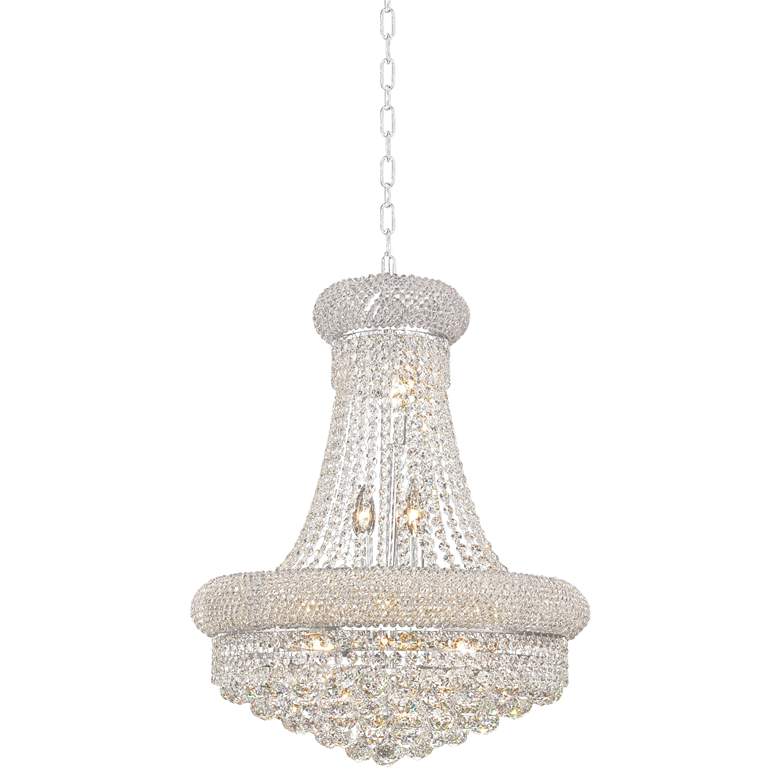 Image 3 Primo 20" Wide Chrome Crystal Chandelier more views