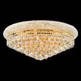 Primo 24&quot; Wide 12-Light Gold Cut Crystal Ceiling Light