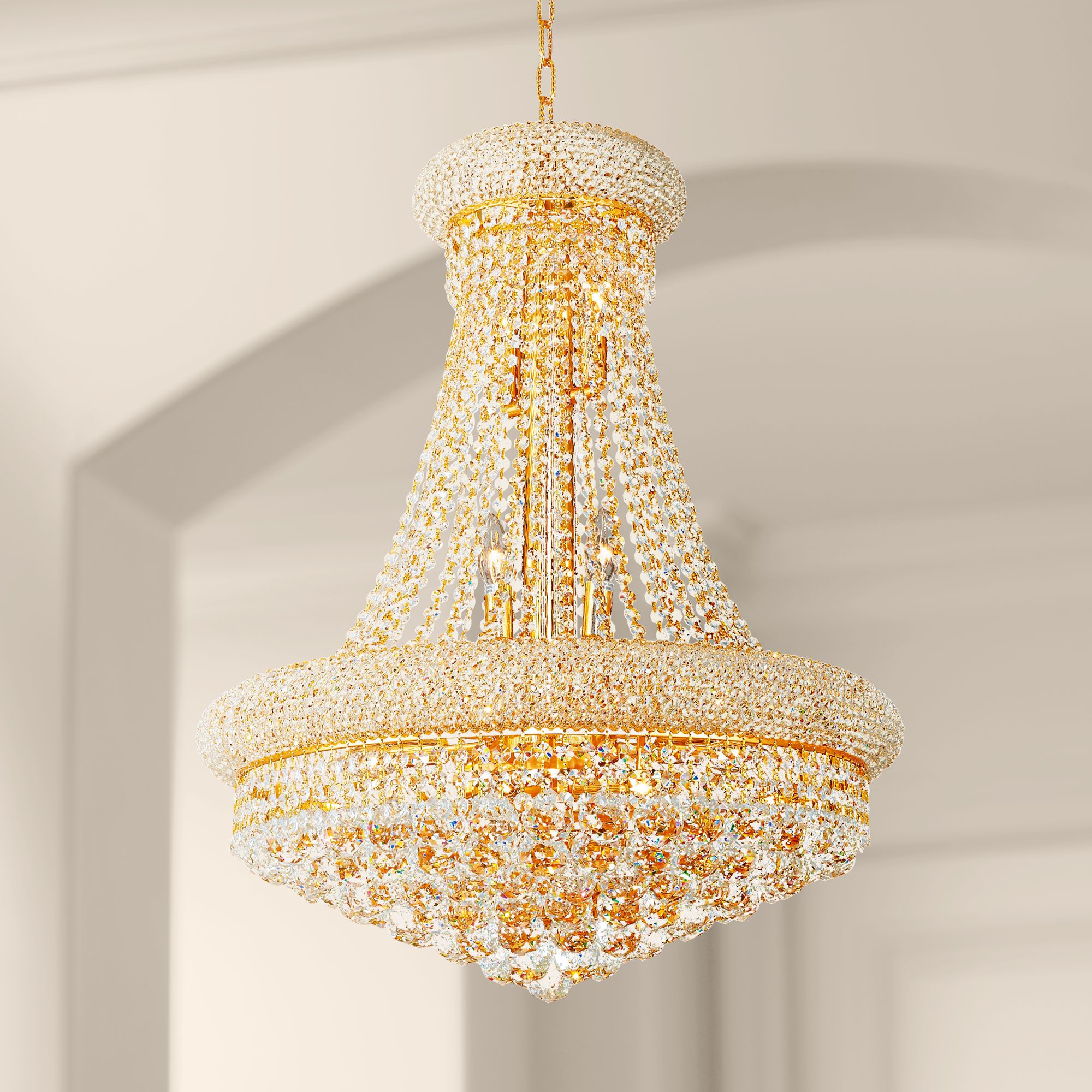 gold crystal light fixture