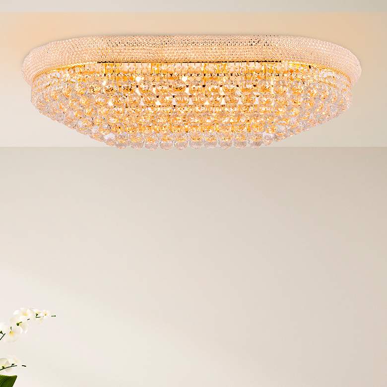 Image 1 Primo 24 Lt Gold Flush Mount Clear