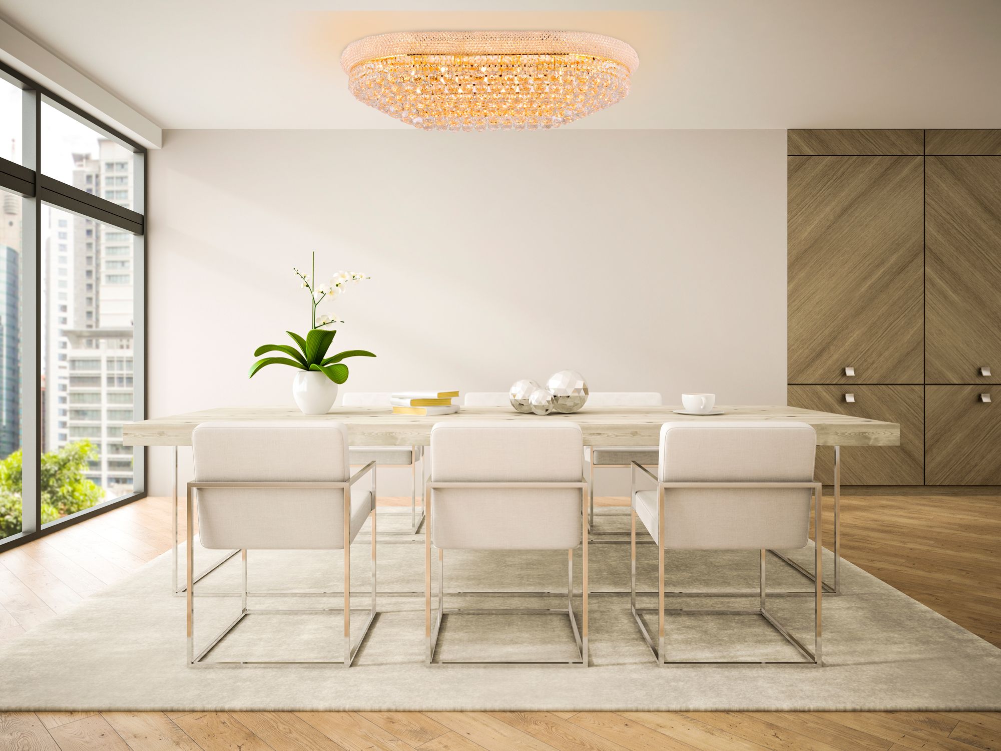 Image 3 Primo 24 Lt Gold Flush Mount Clear more views