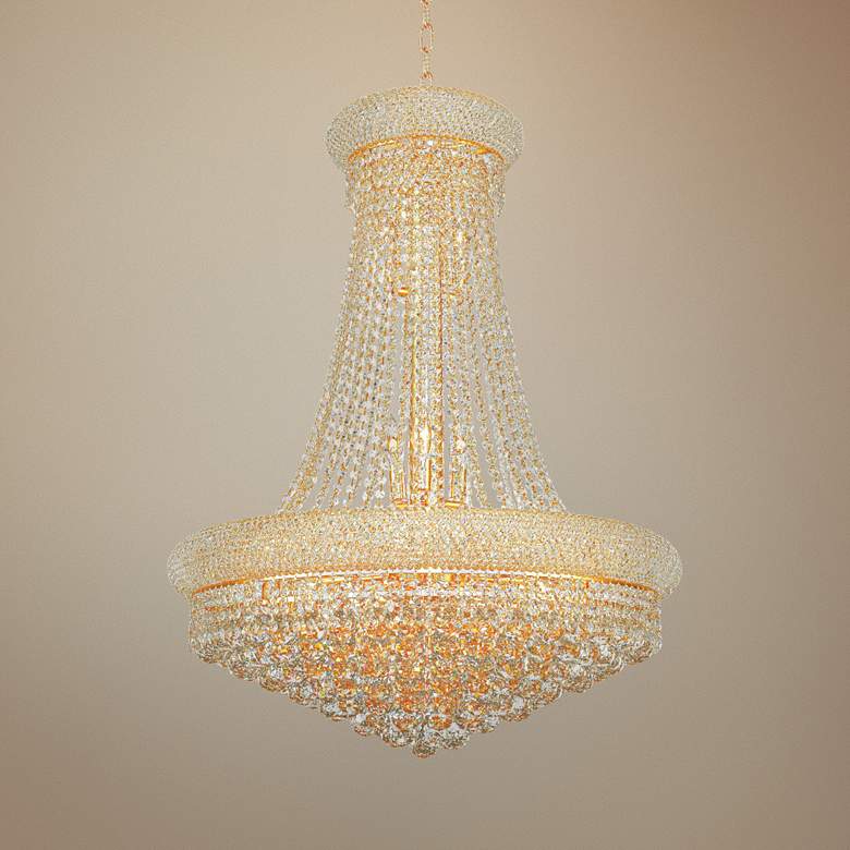 Image 1 Primo 28" Traditional Gold and Crystal Chandelier by Elegant Lighting