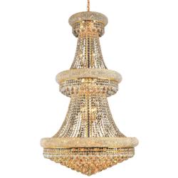 Primo 30" Wide Gold 32-Light Crystal Chandelier