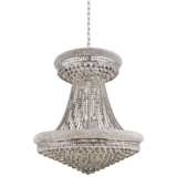 Primo 36&quot; Wide Chrome and Clear Crystal Chandelier
