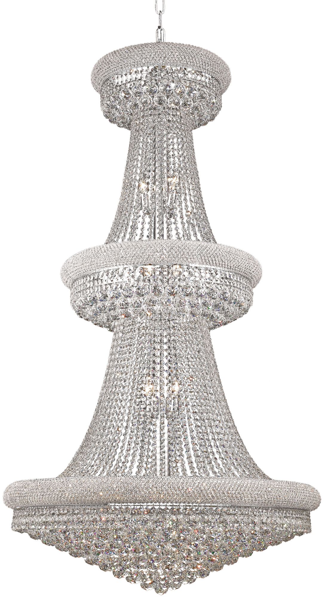 36 inch wide crystal chandelier