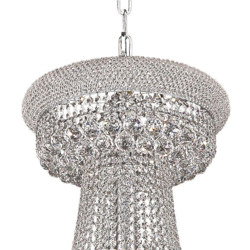 36 inch wide crystal chandelier